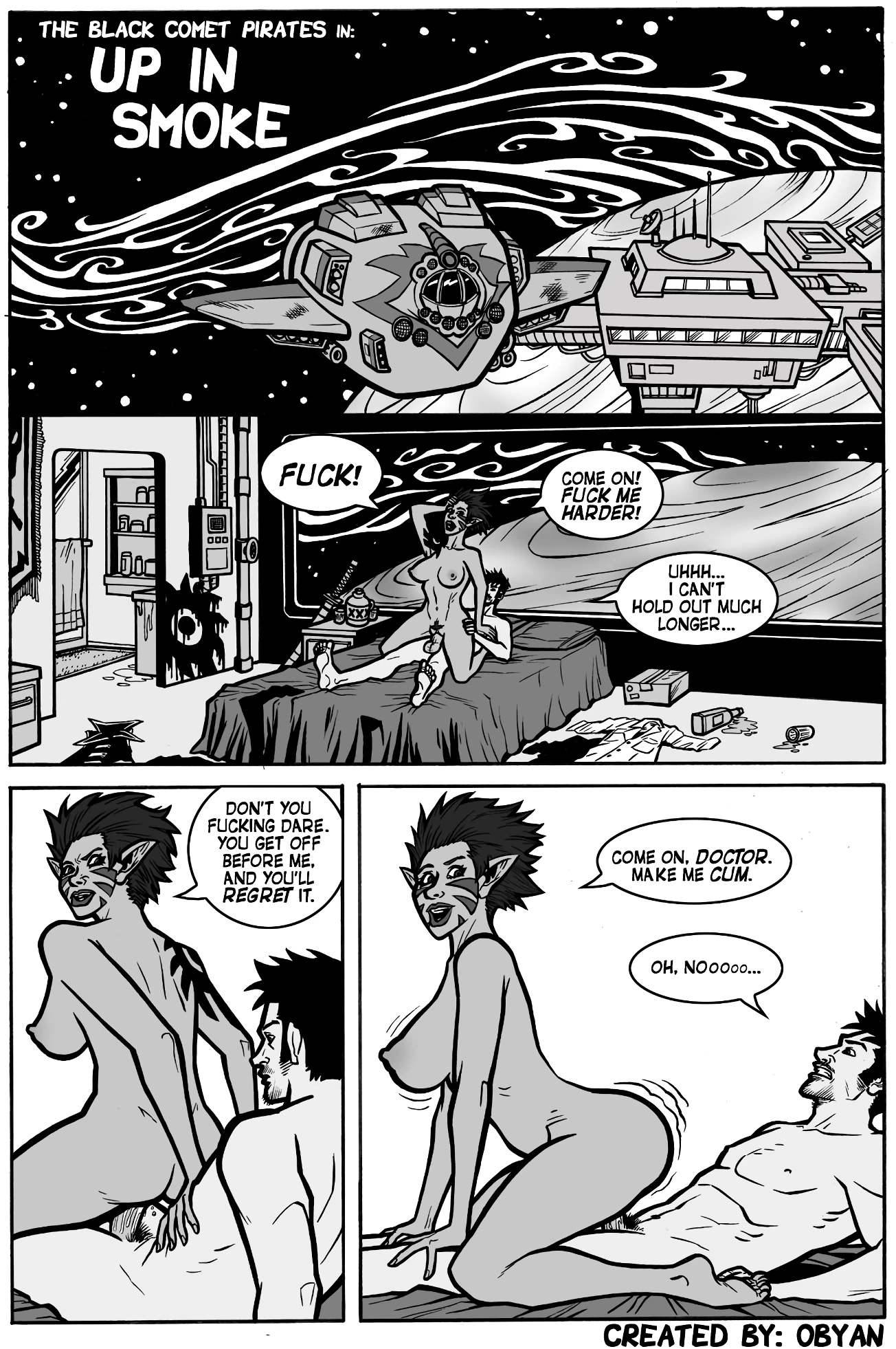 Black Comet Pirates: Up in Smoke porn comic picture 1