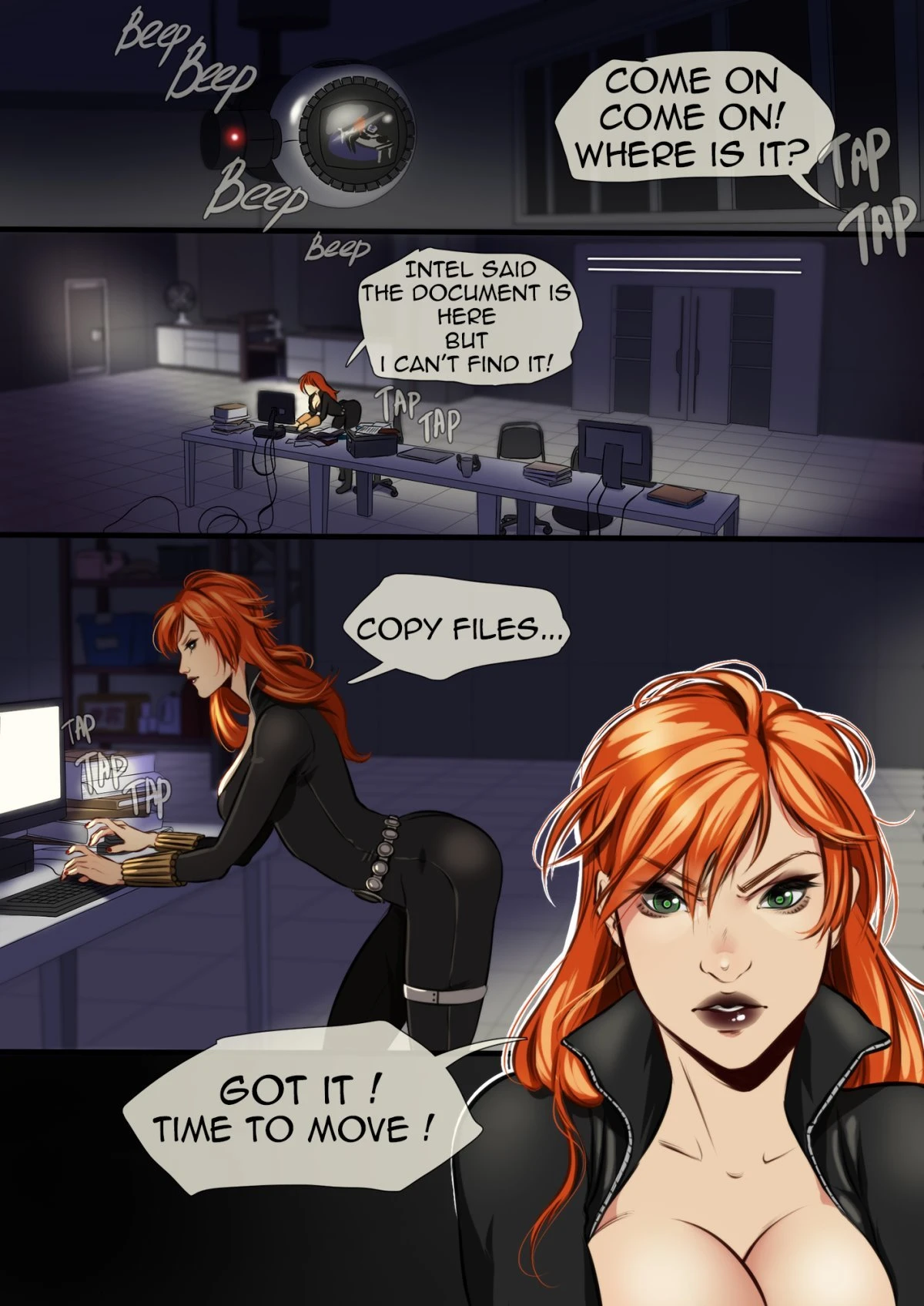 Black widow end porn comic picture 1