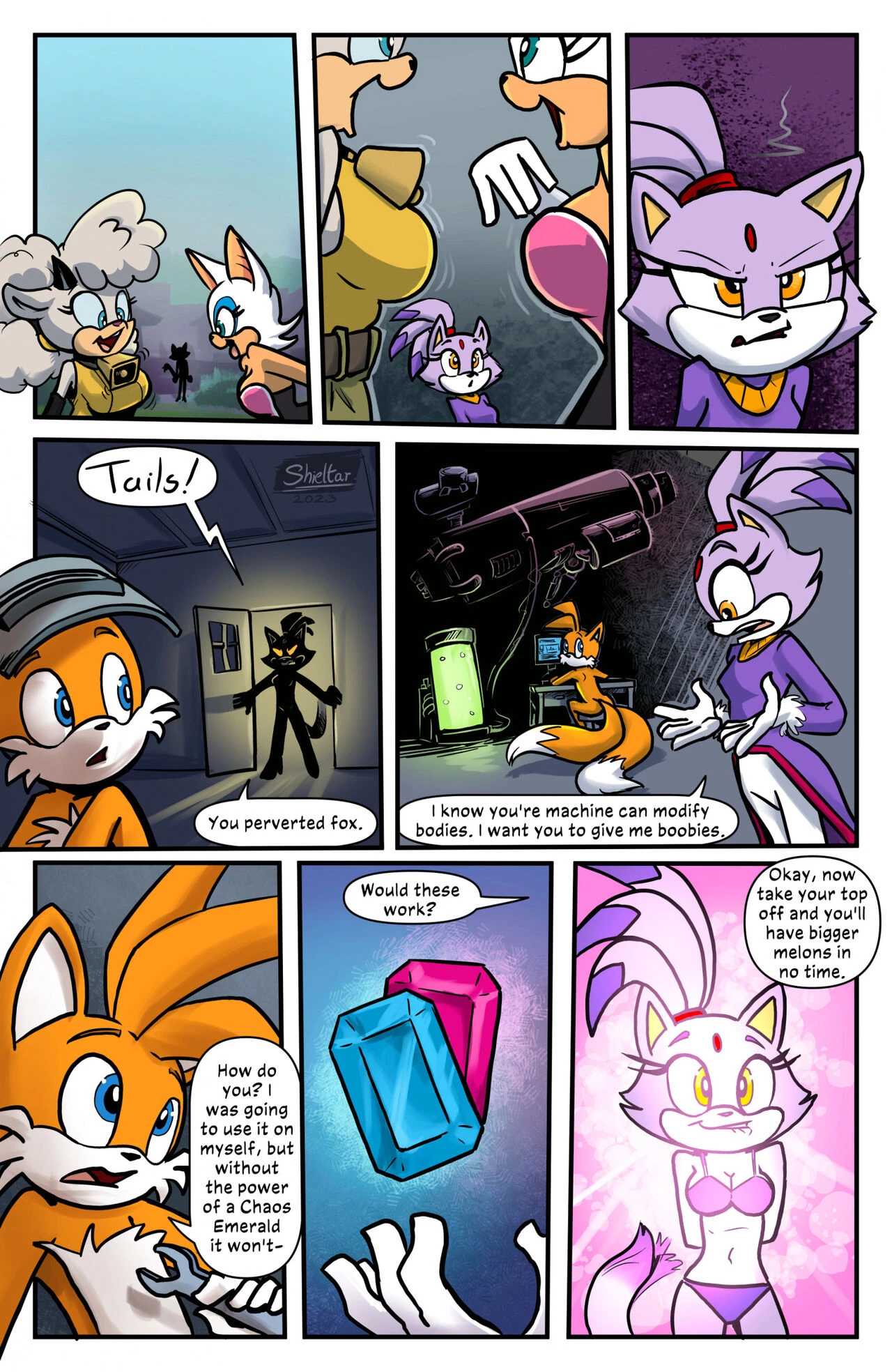 Blazing Boobies porn comic picture 1