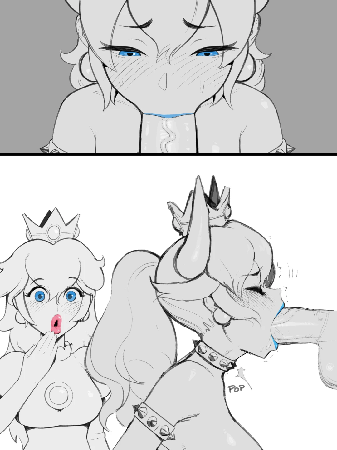 Bowsette and Peach porn comic picture 3