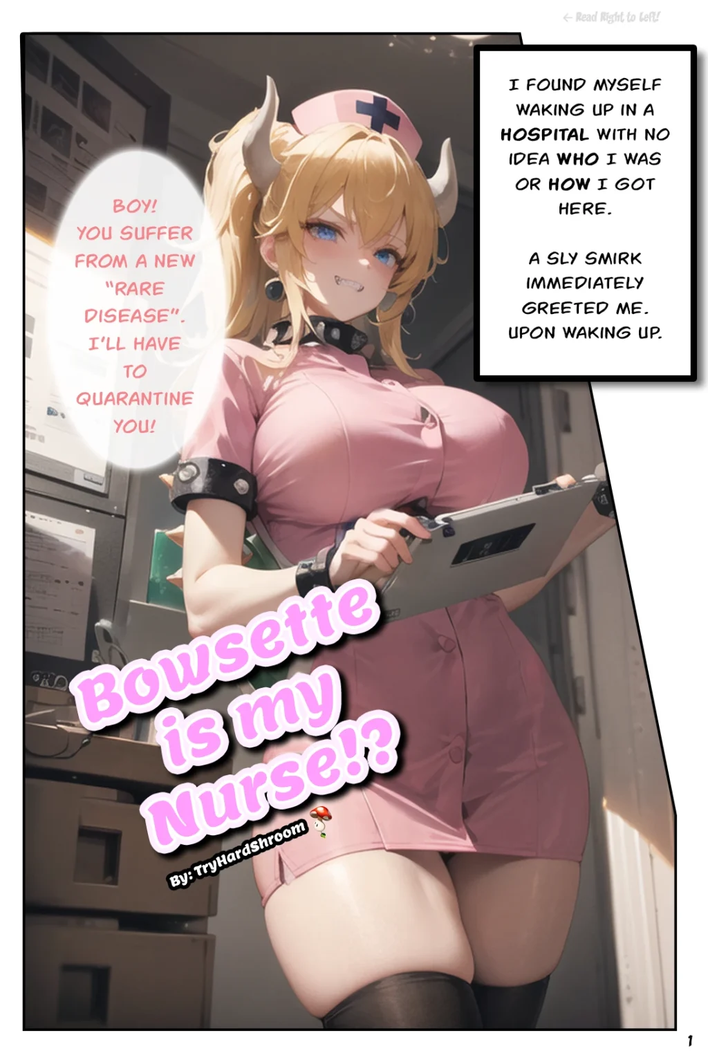 Bowsette Is My Nurse!? porn comic picture 1