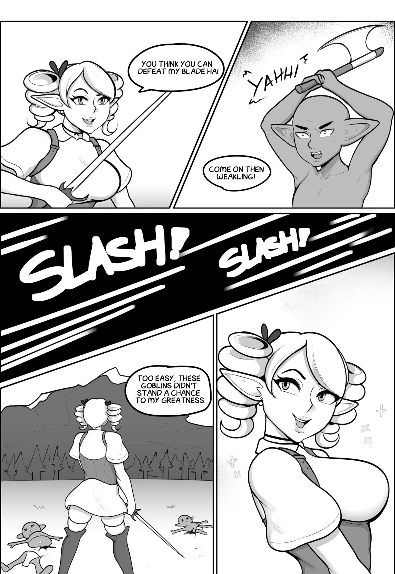 Bratty Elf porn comic picture 1