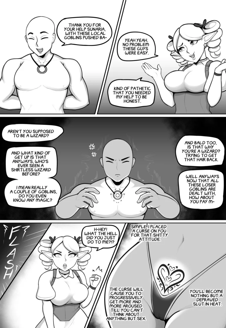 Bratty Elf porn comic picture 2