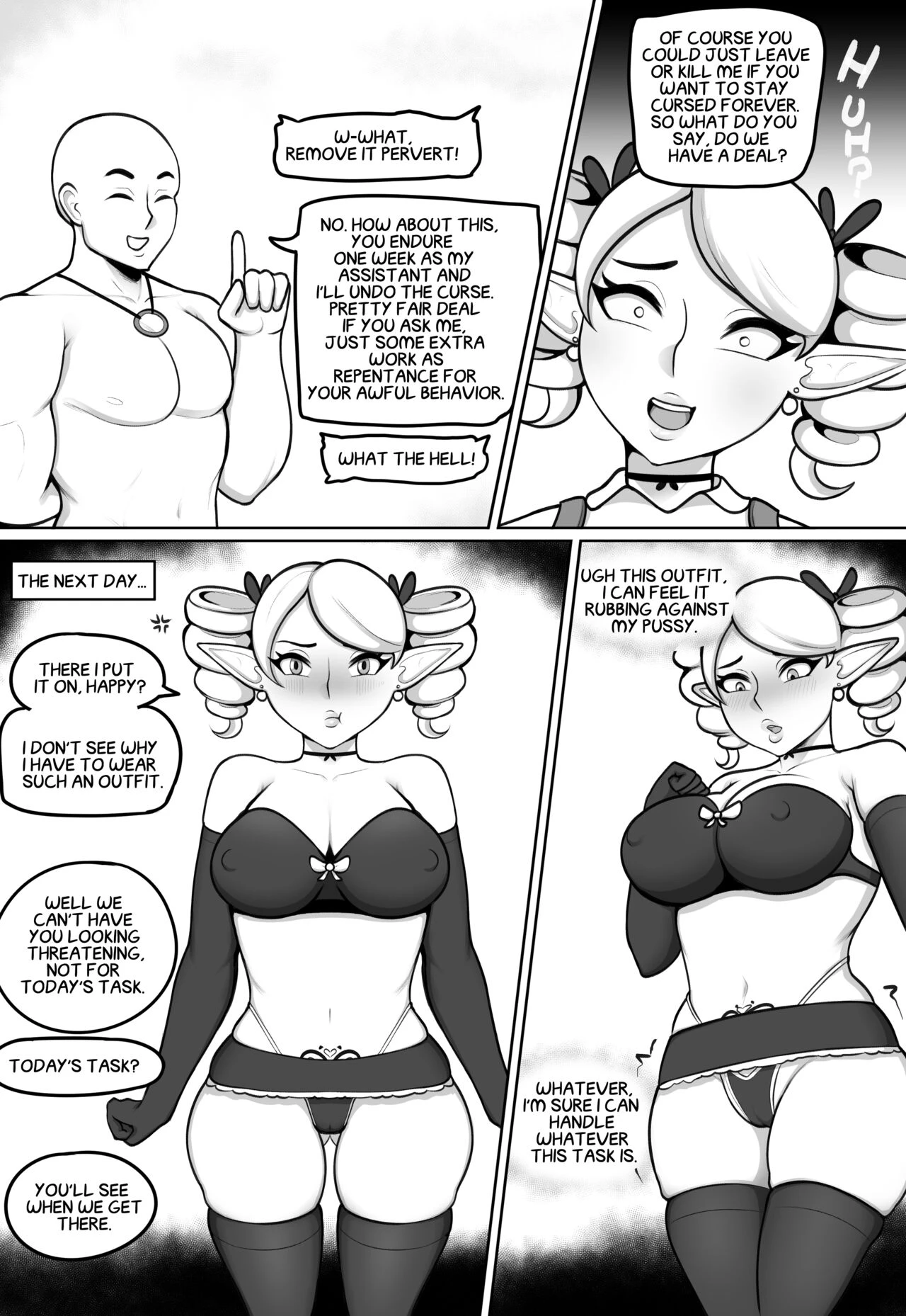 Bratty Elf porn comic picture 3