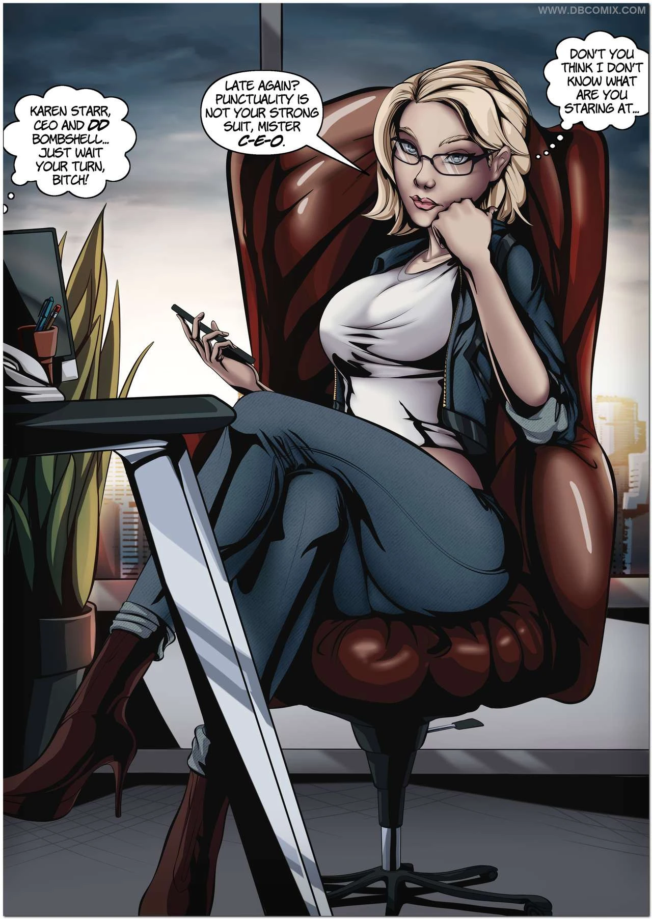 Breaking Powergirl porn comic picture 4