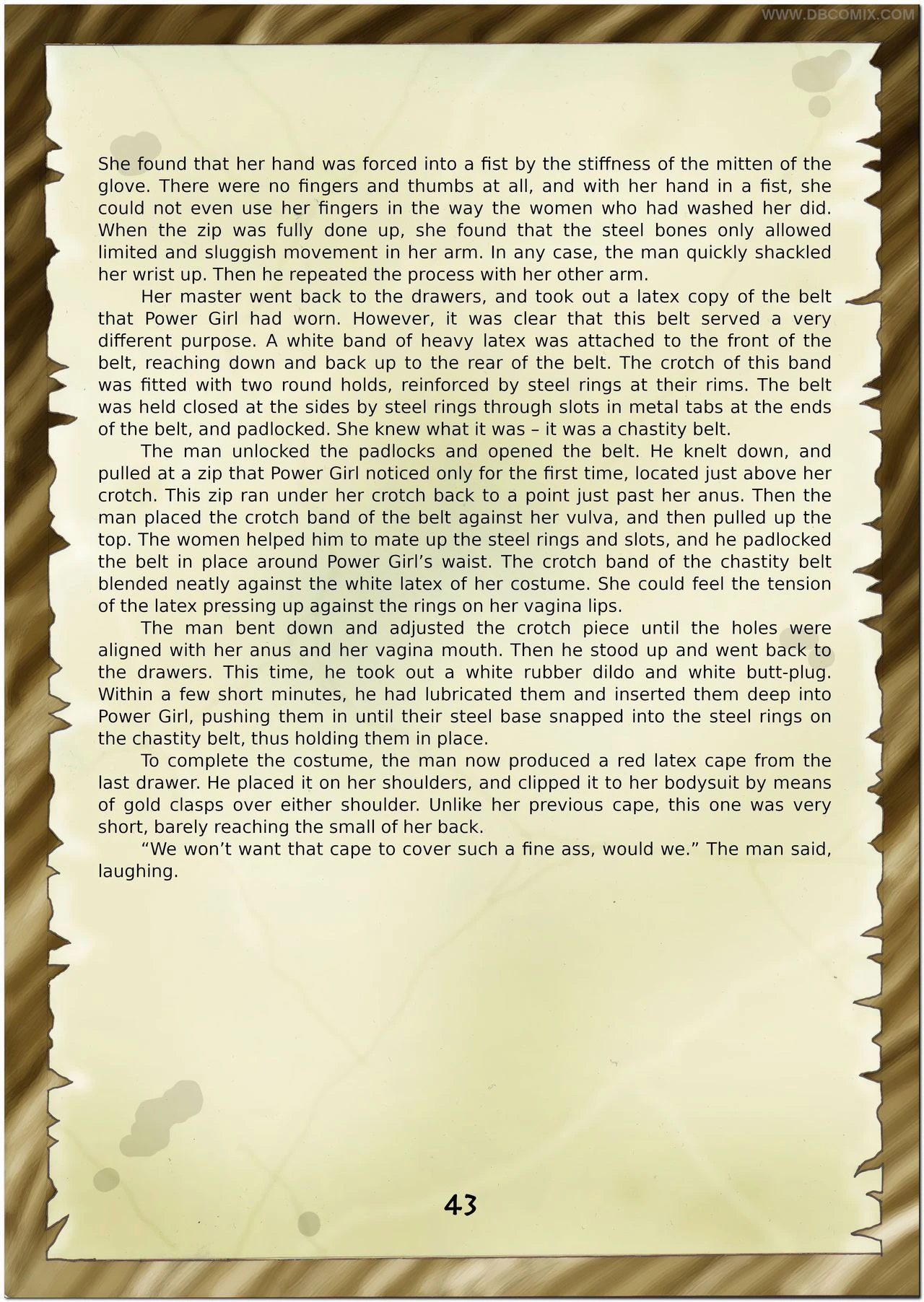 Breaking Powergirl porn comic picture 45