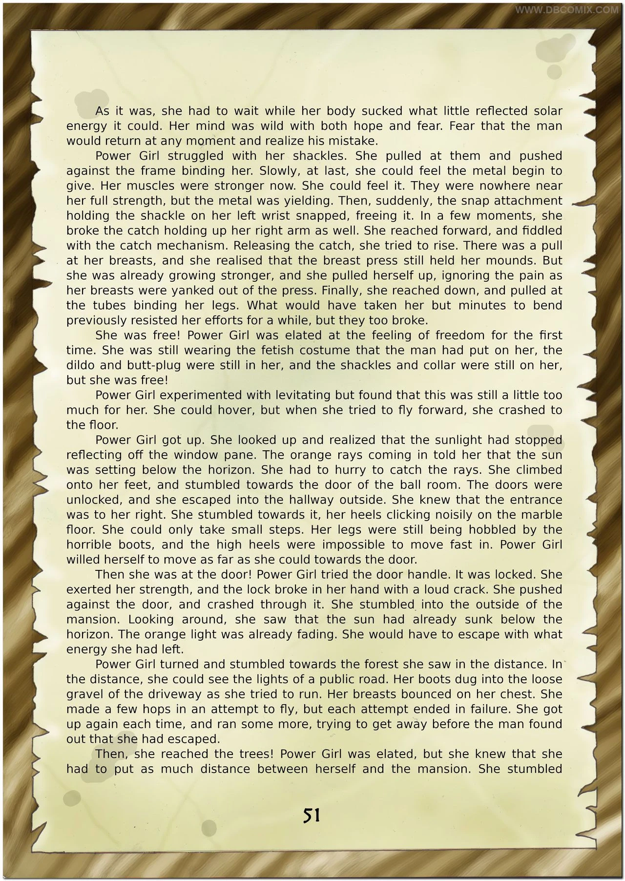 Breaking Powergirl porn comic picture 53