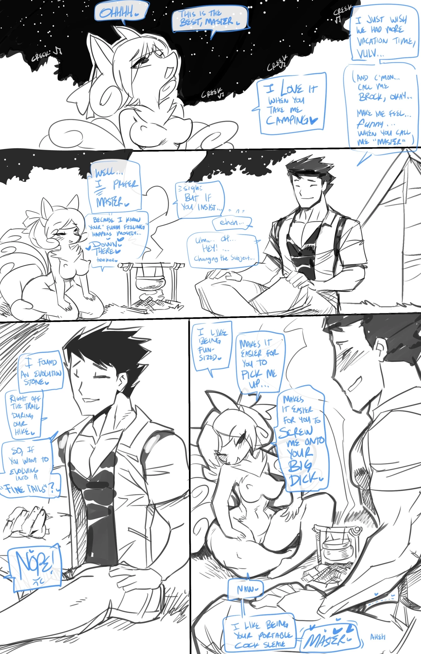 Brock X Vulpix Poguemon porn comic picture 1