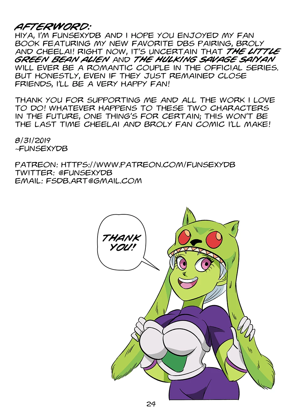 Broly x Cheelai: Thank You! porn comic picture 74
