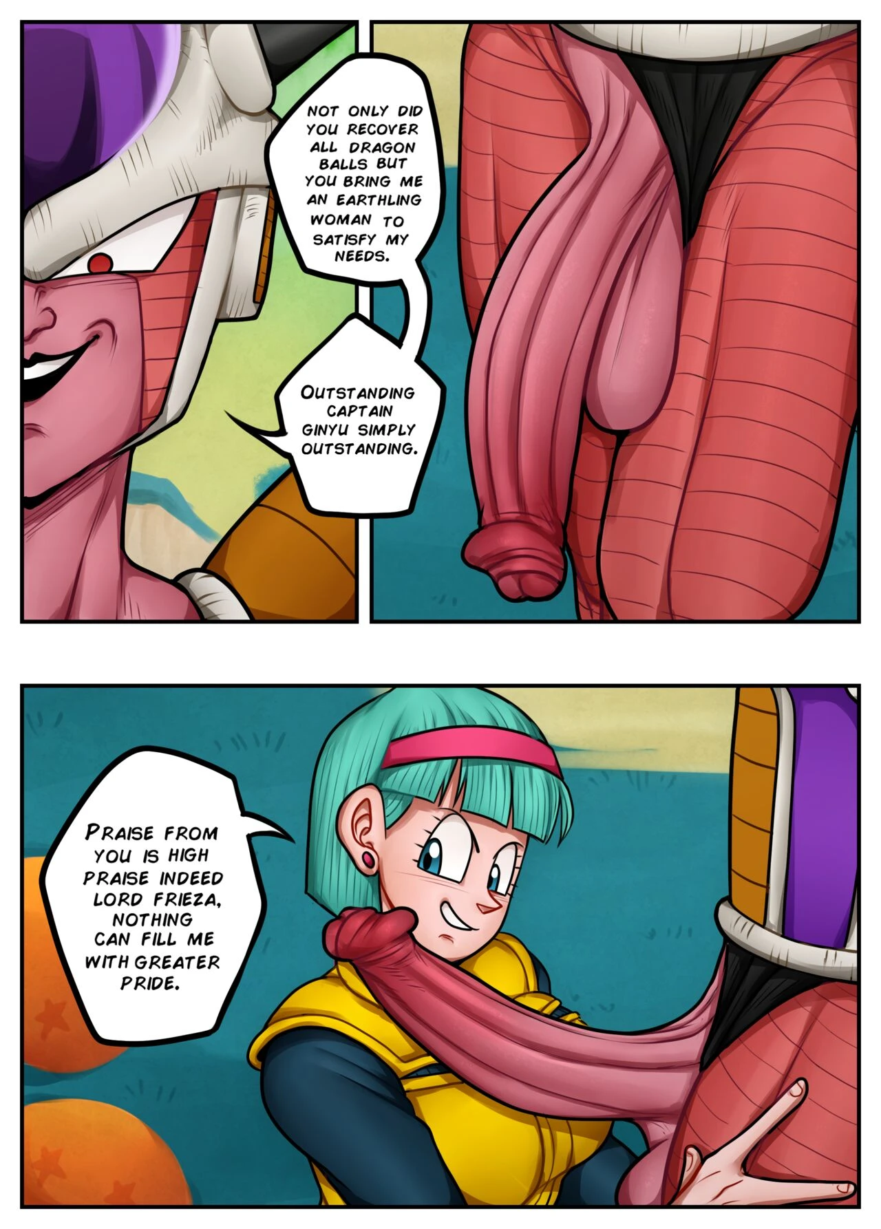 Bulma and Frieza porn comic picture 2