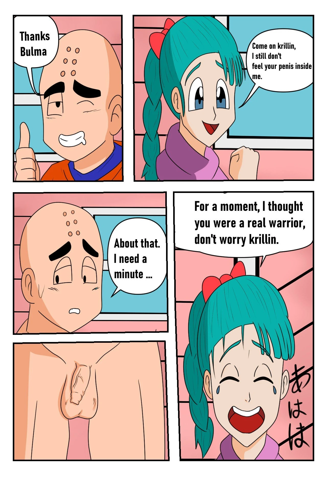 Bulma x Krilin porn comic picture 14