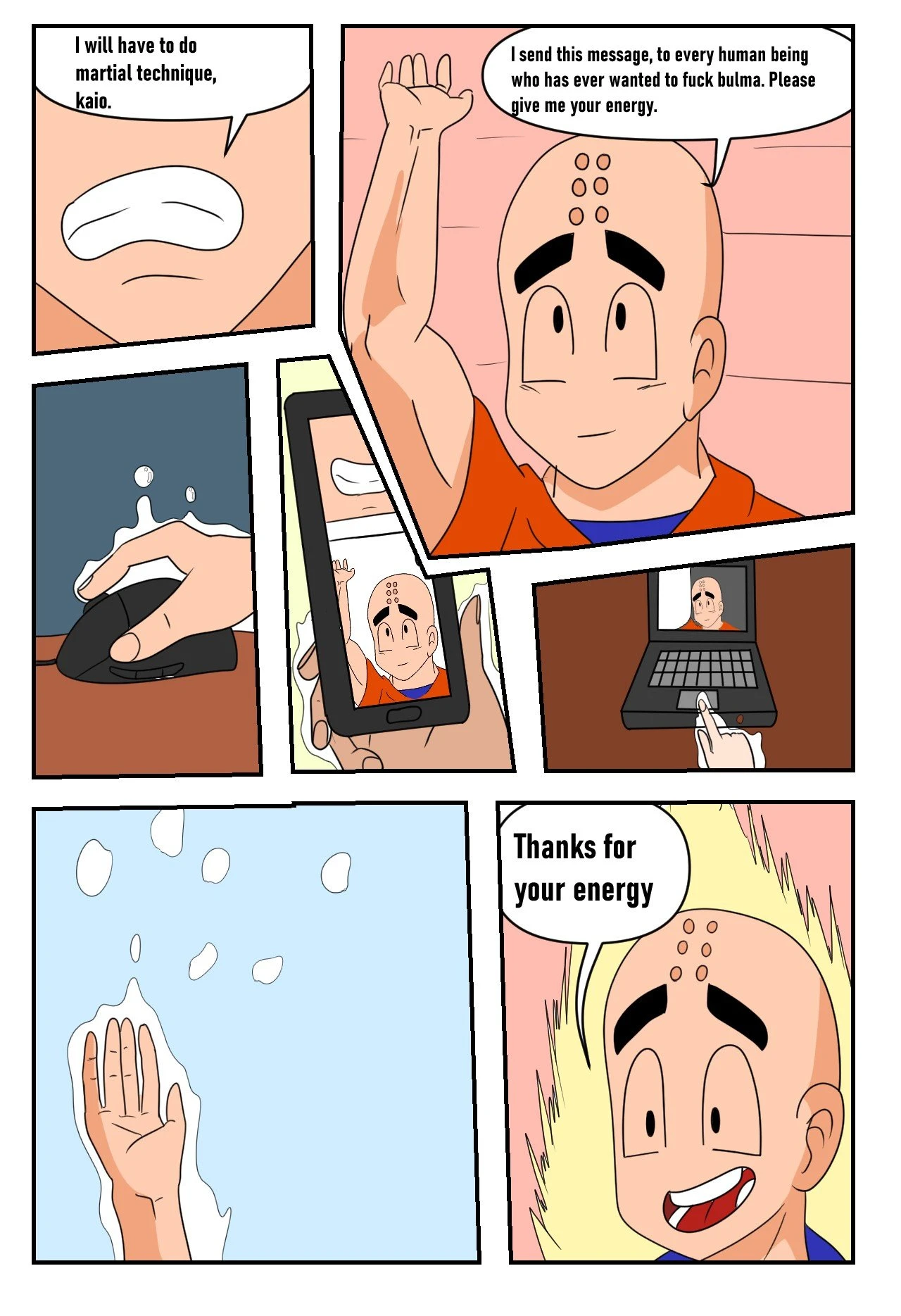 Bulma x Krilin porn comic picture 15