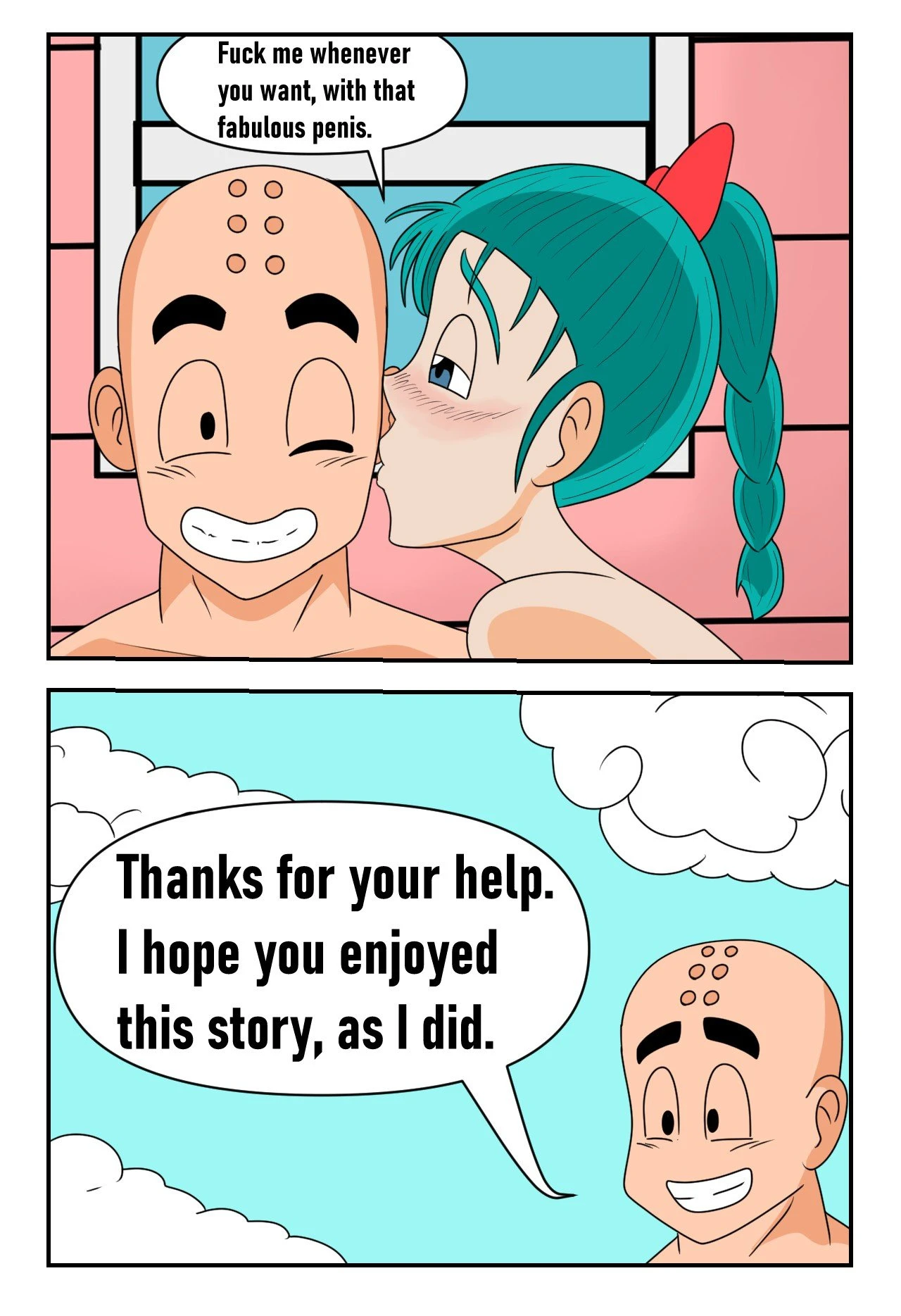 Bulma x Krilin porn comic picture 28