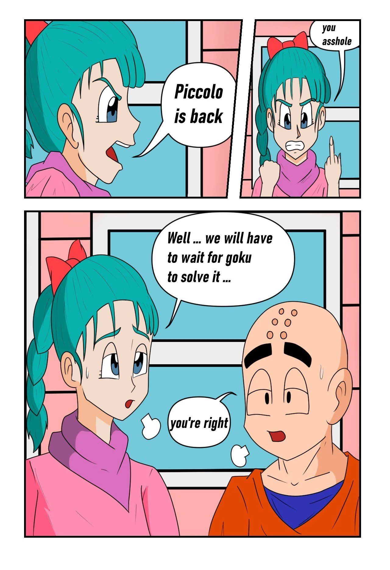 Bulma x Krilin porn comic picture 3