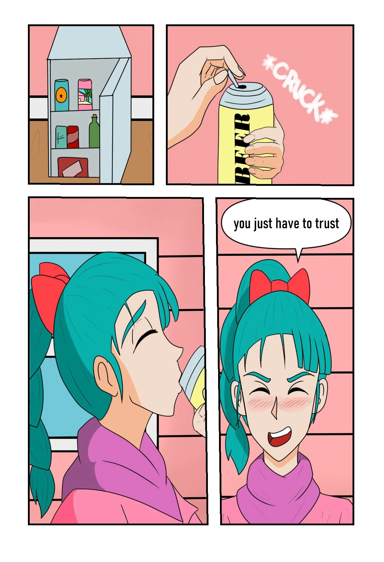 Bulma x Krilin porn comic picture 4