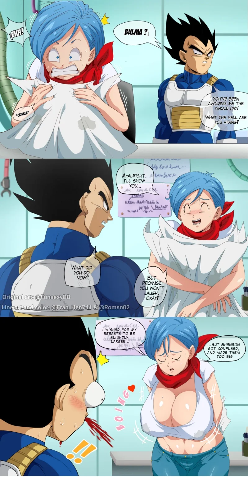 Bulma's New Boobs porn comic picture 1