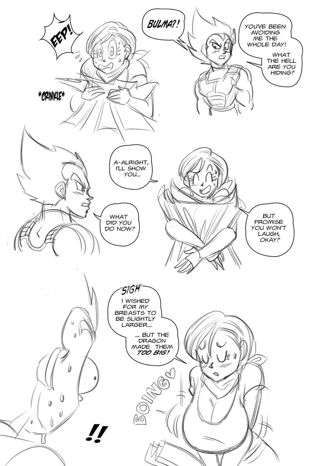 Bulma's New Boobs porn comic picture 4