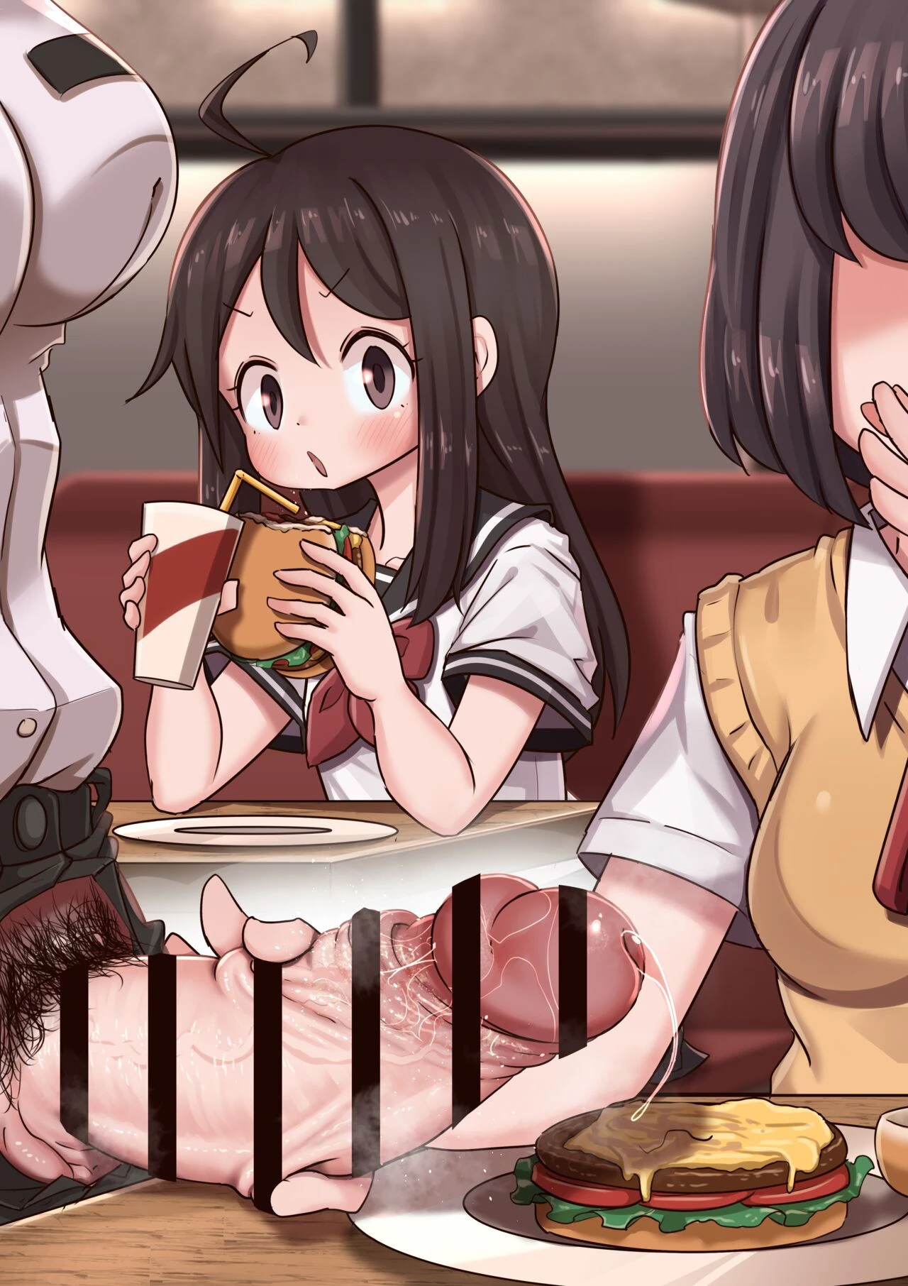 Burger shop porn comic picture 11