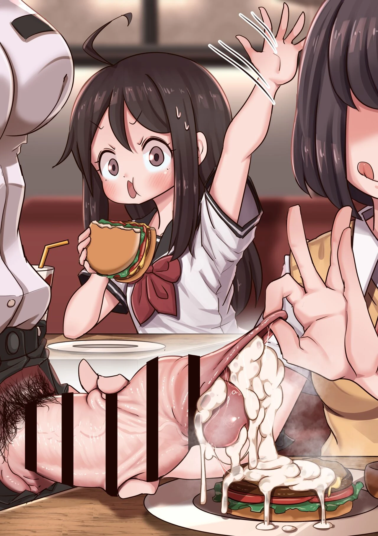 Burger shop porn comic picture 14