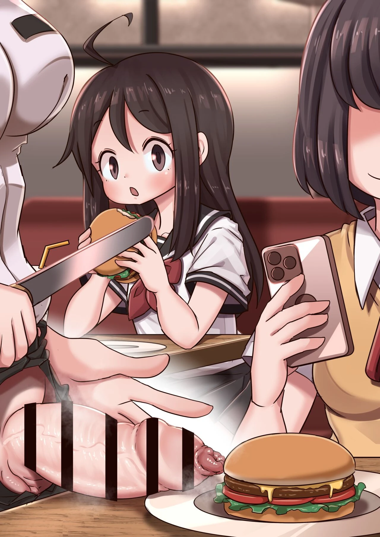 Burger shop porn comic picture 19