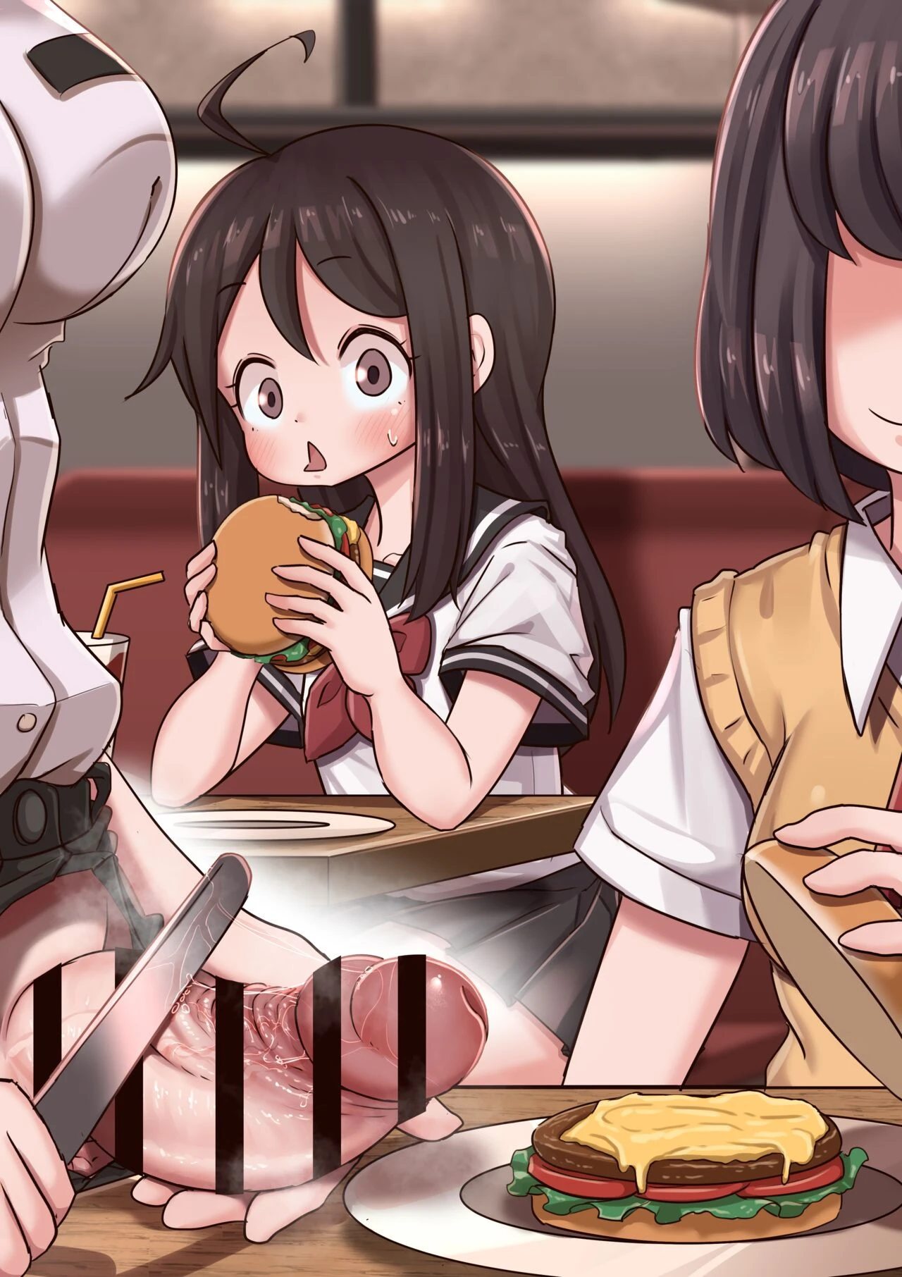 Burger shop porn comic picture 21