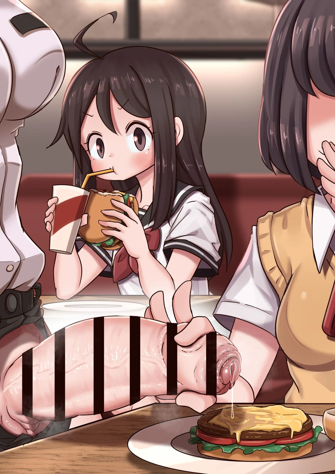 Burger shop porn comic picture 25