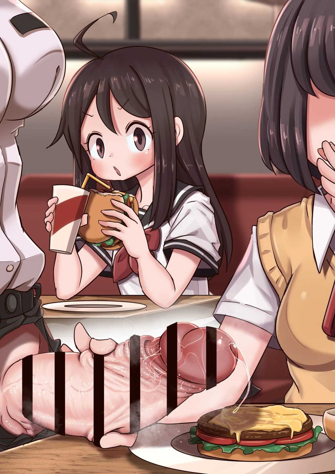 Burger shop porn comic picture 26