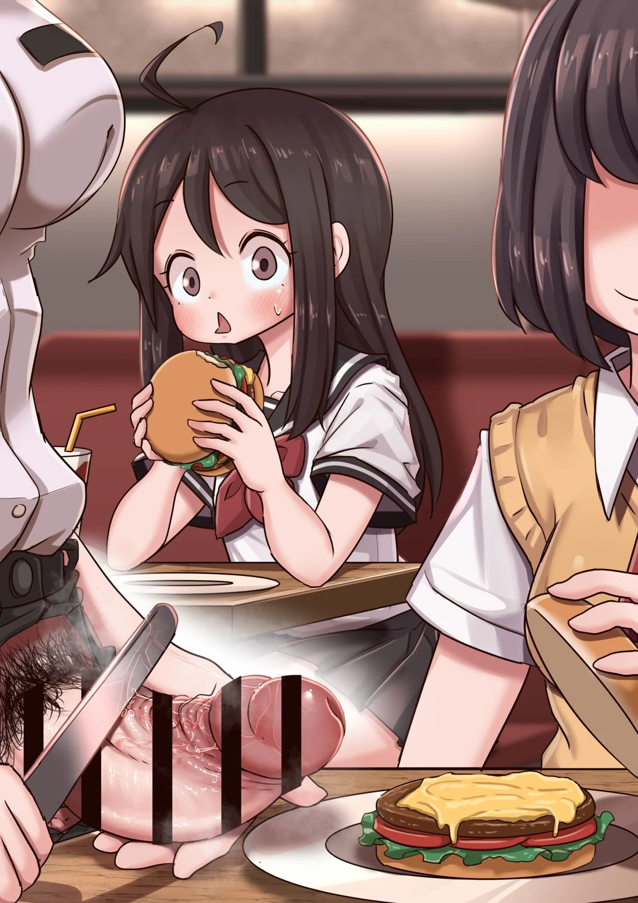 Burger shop porn comic picture 36