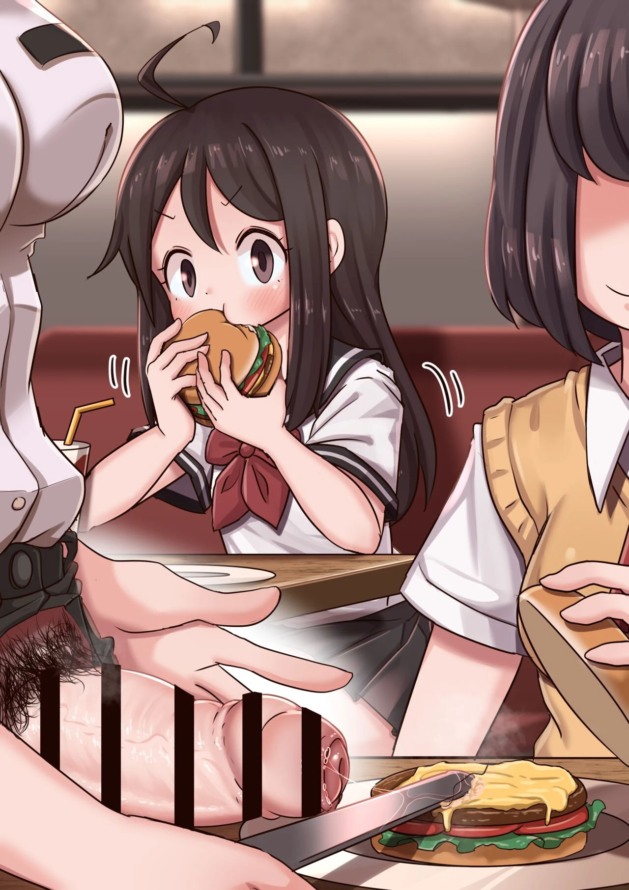 Burger shop porn comic picture 38