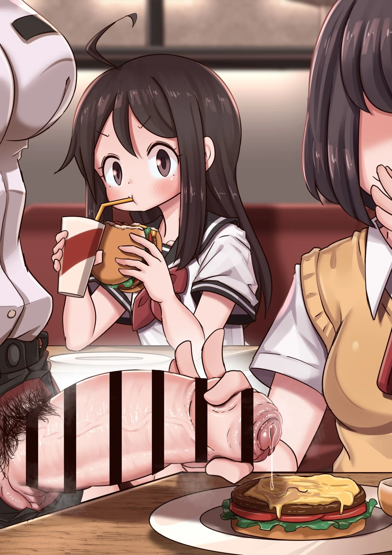 Burger shop porn comic picture 40