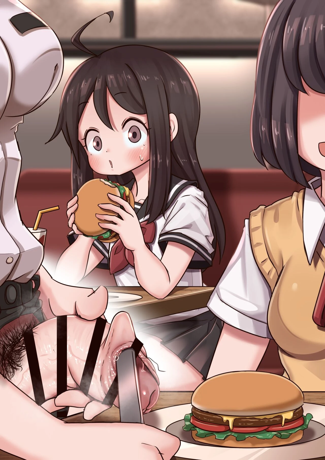 Burger shop porn comic picture 5