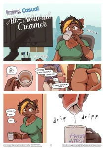 Business casual: all-natural creamer porn comic picture 1