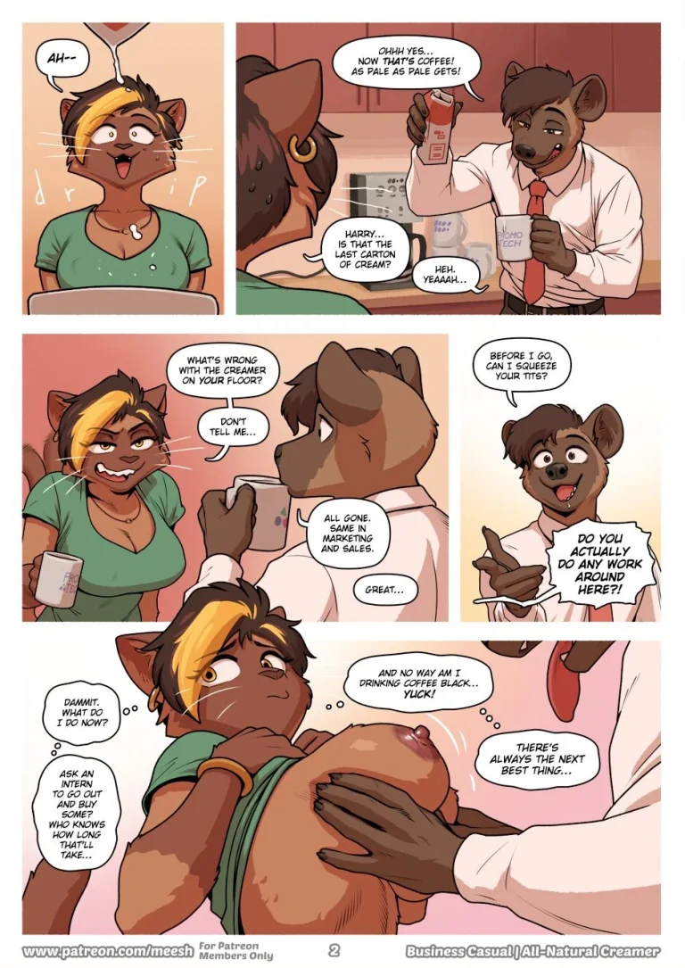 Business casual: all-natural creamer porn comic picture 2