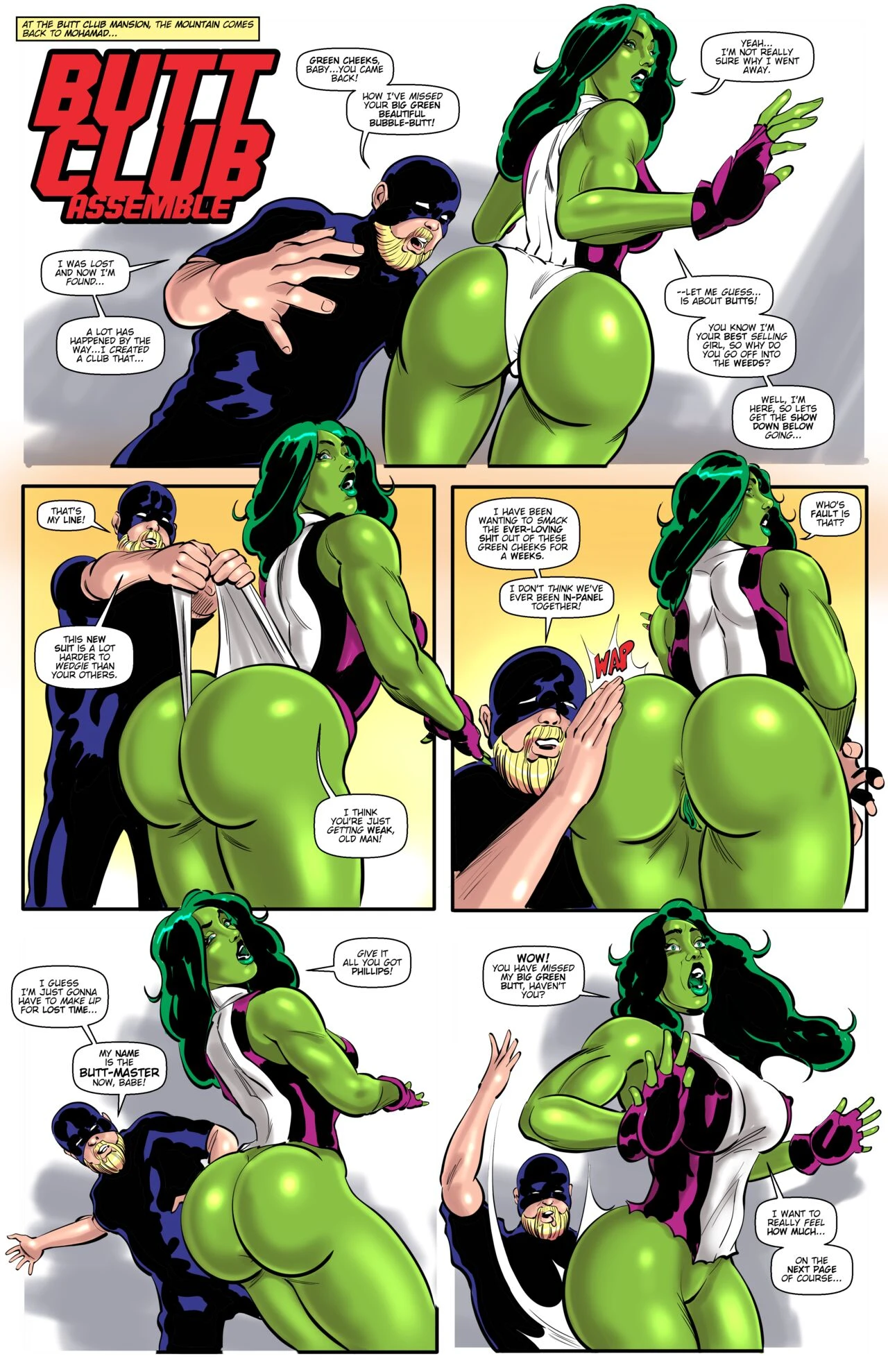 Butt Club Assemble porn comic picture 1