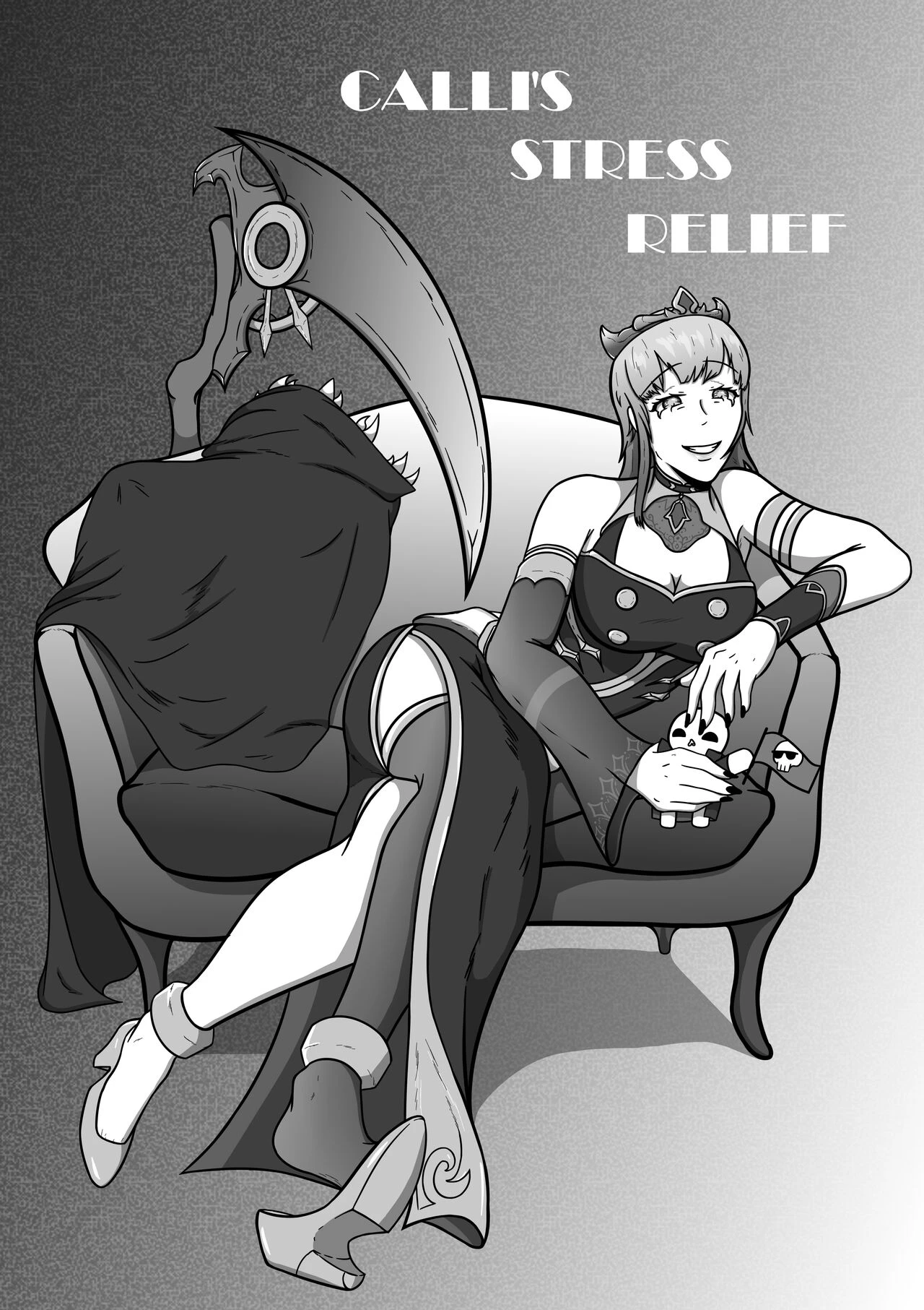 Calli's stress relief porn comic picture 1