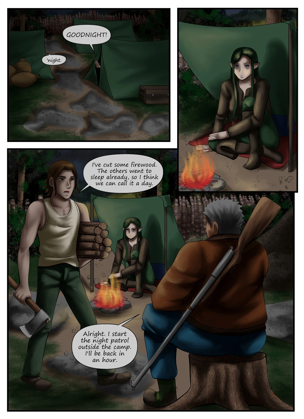 Camping in the Forest porn comic picture 2