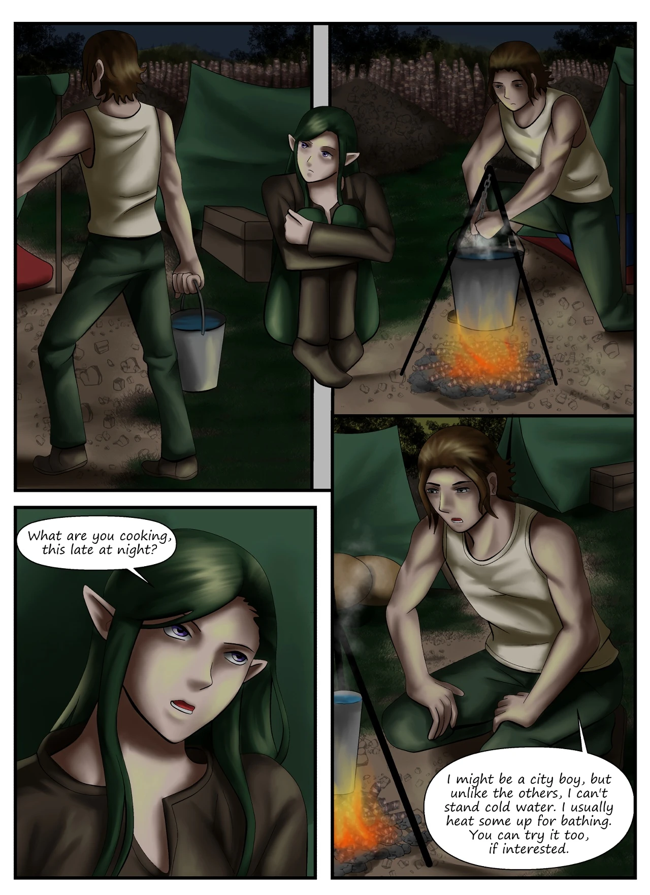 Camping in the Forest porn comic picture 3