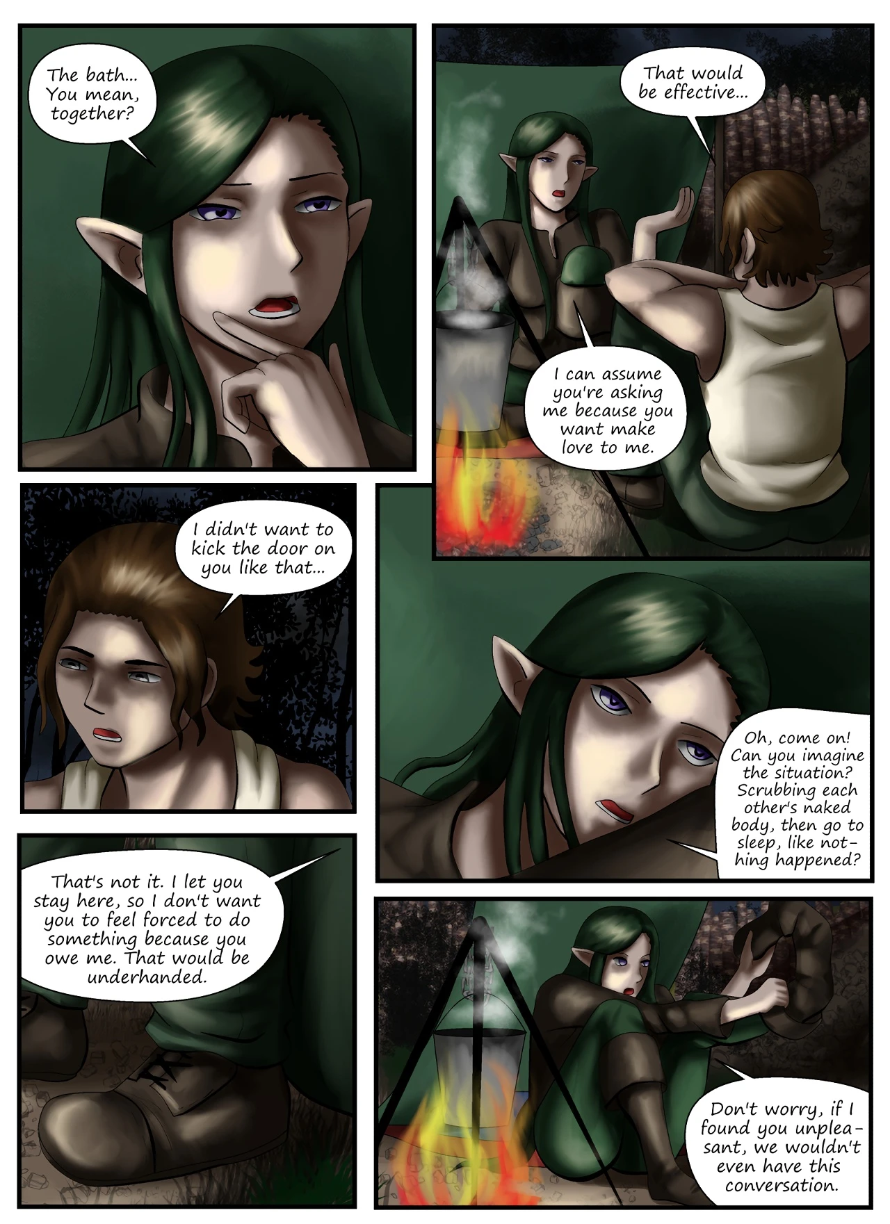 Camping in the Forest porn comic picture 4