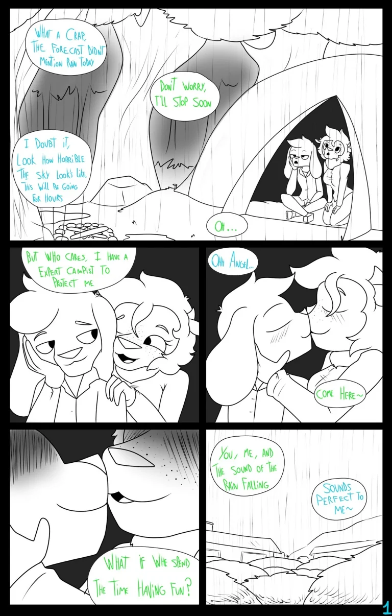 Camping Under the Rain porn comic picture 1