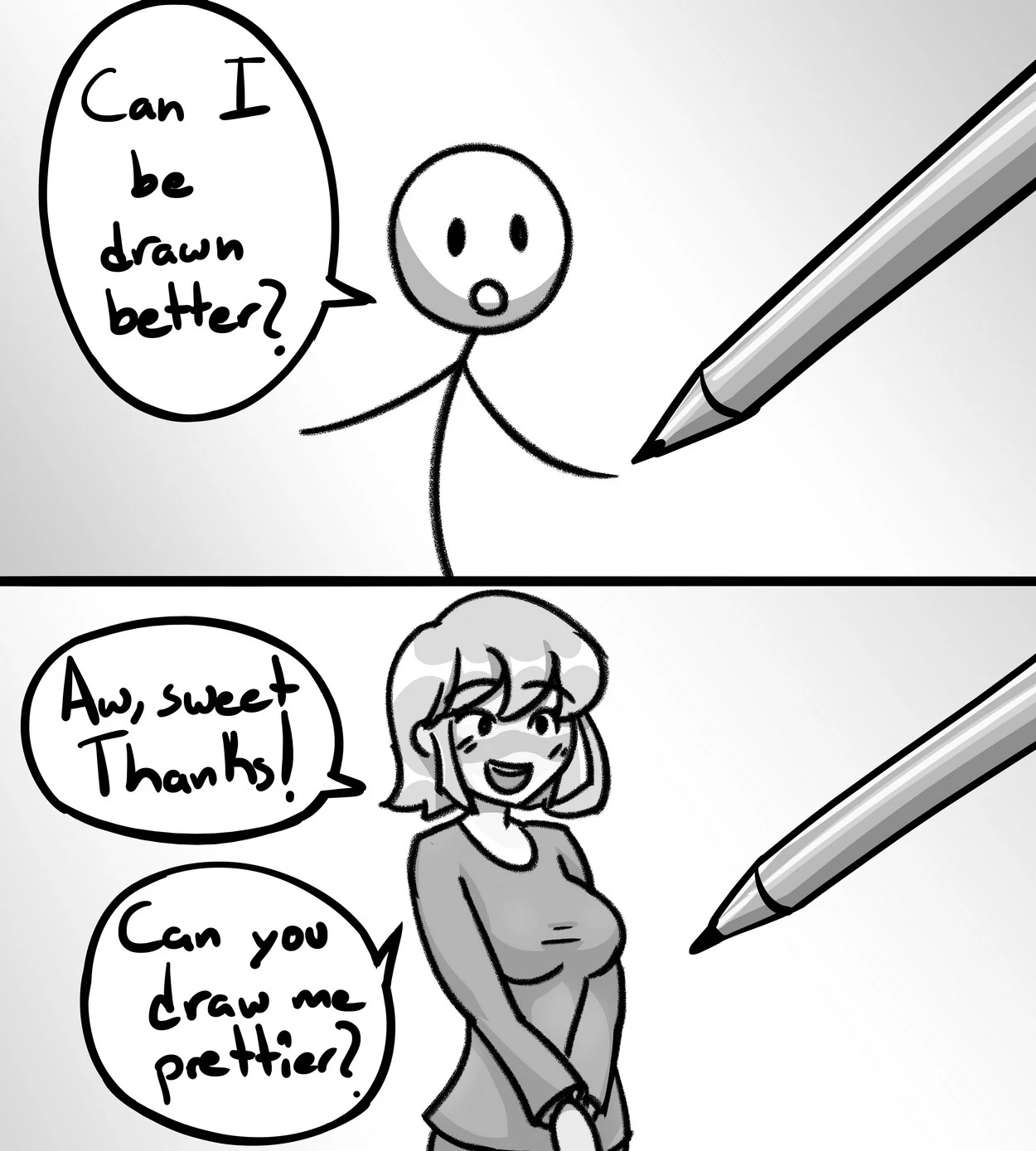 Can I Be Drawn Better? porn comic picture 1