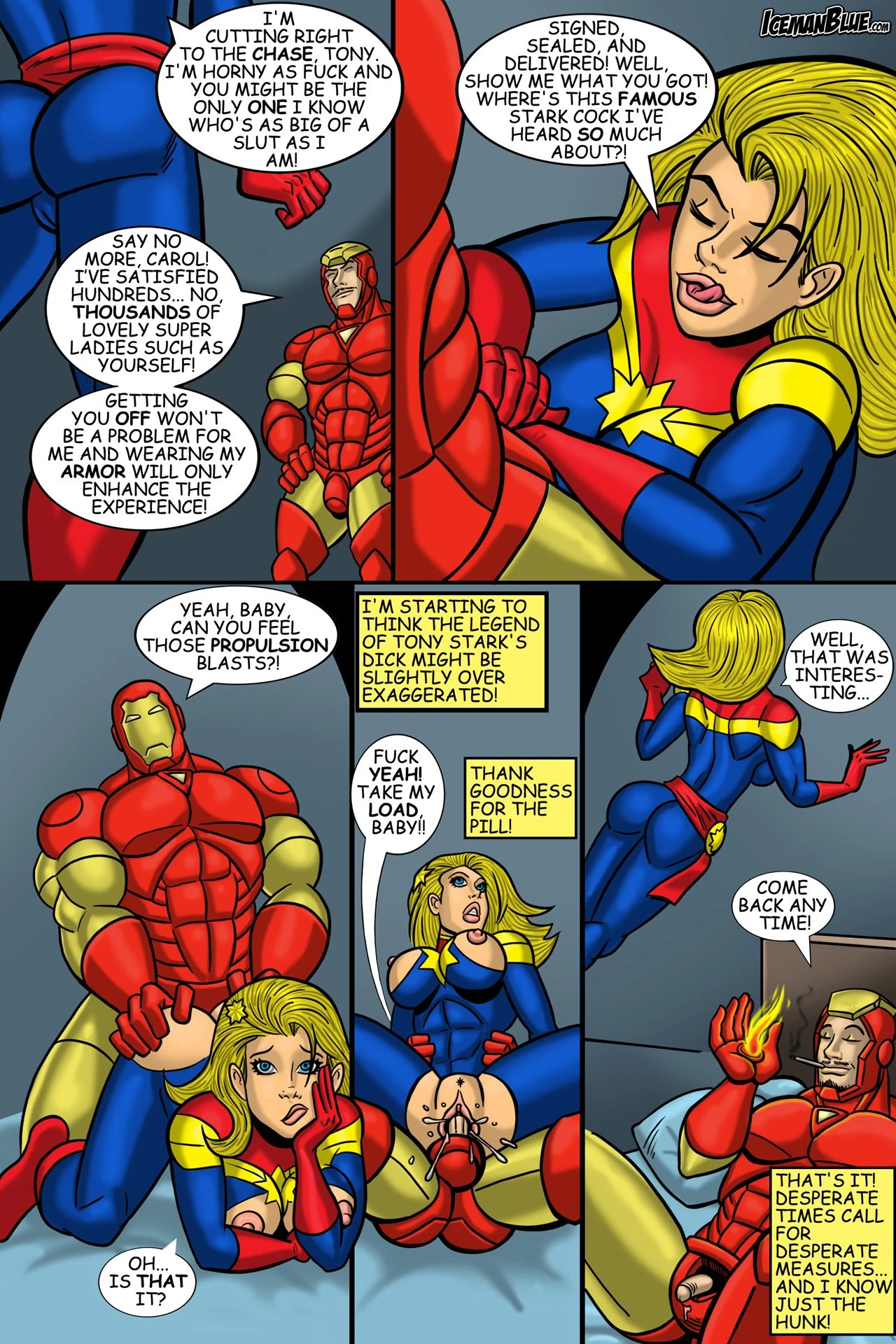 Captain Marvel porn comic picture 3