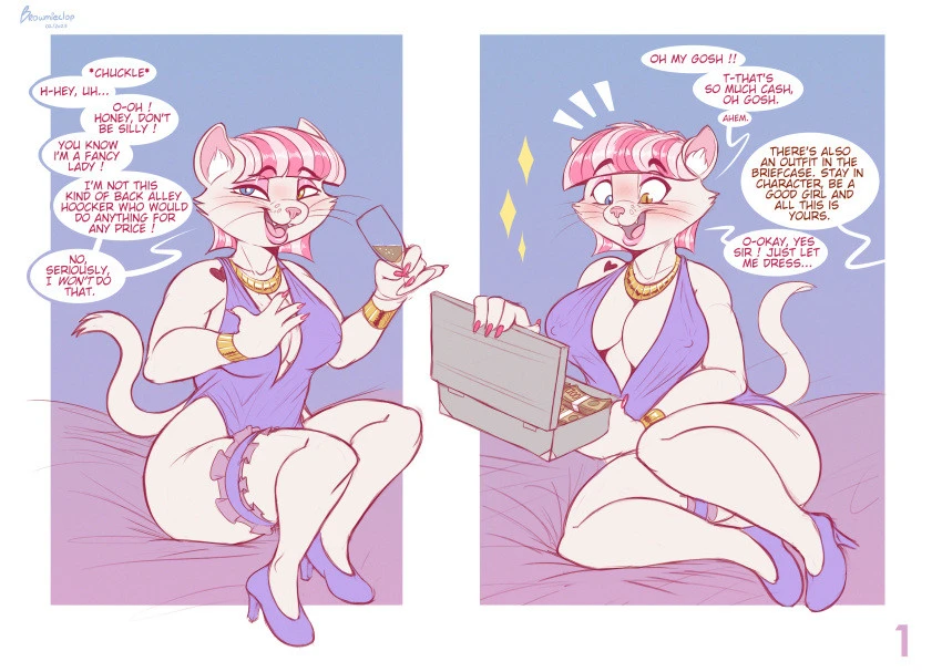 Cat Prostitute porn comic picture 1