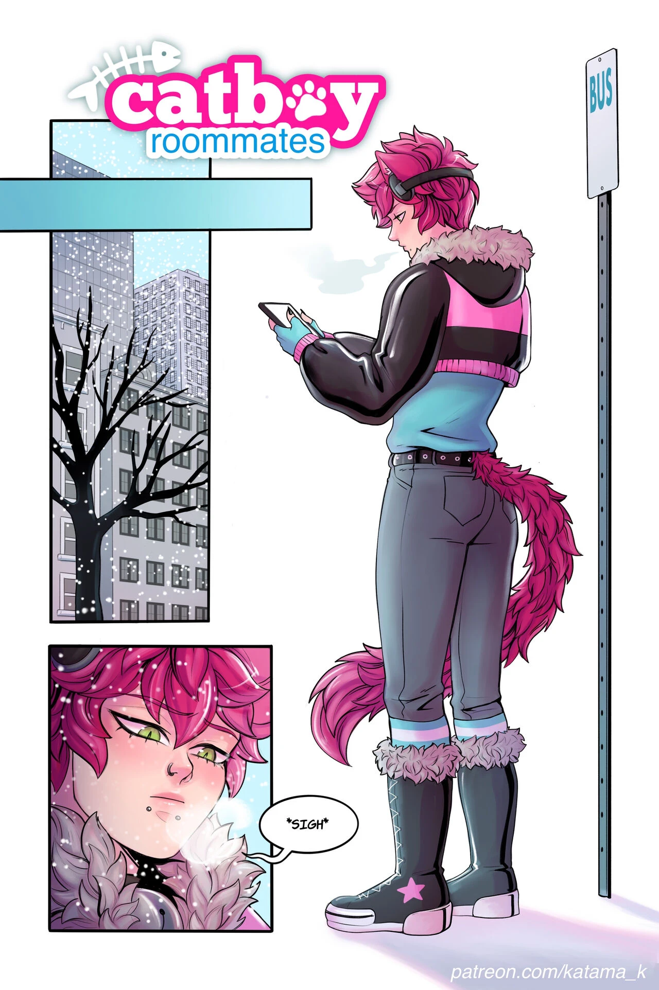 Catboy Roommates porn comic picture 2