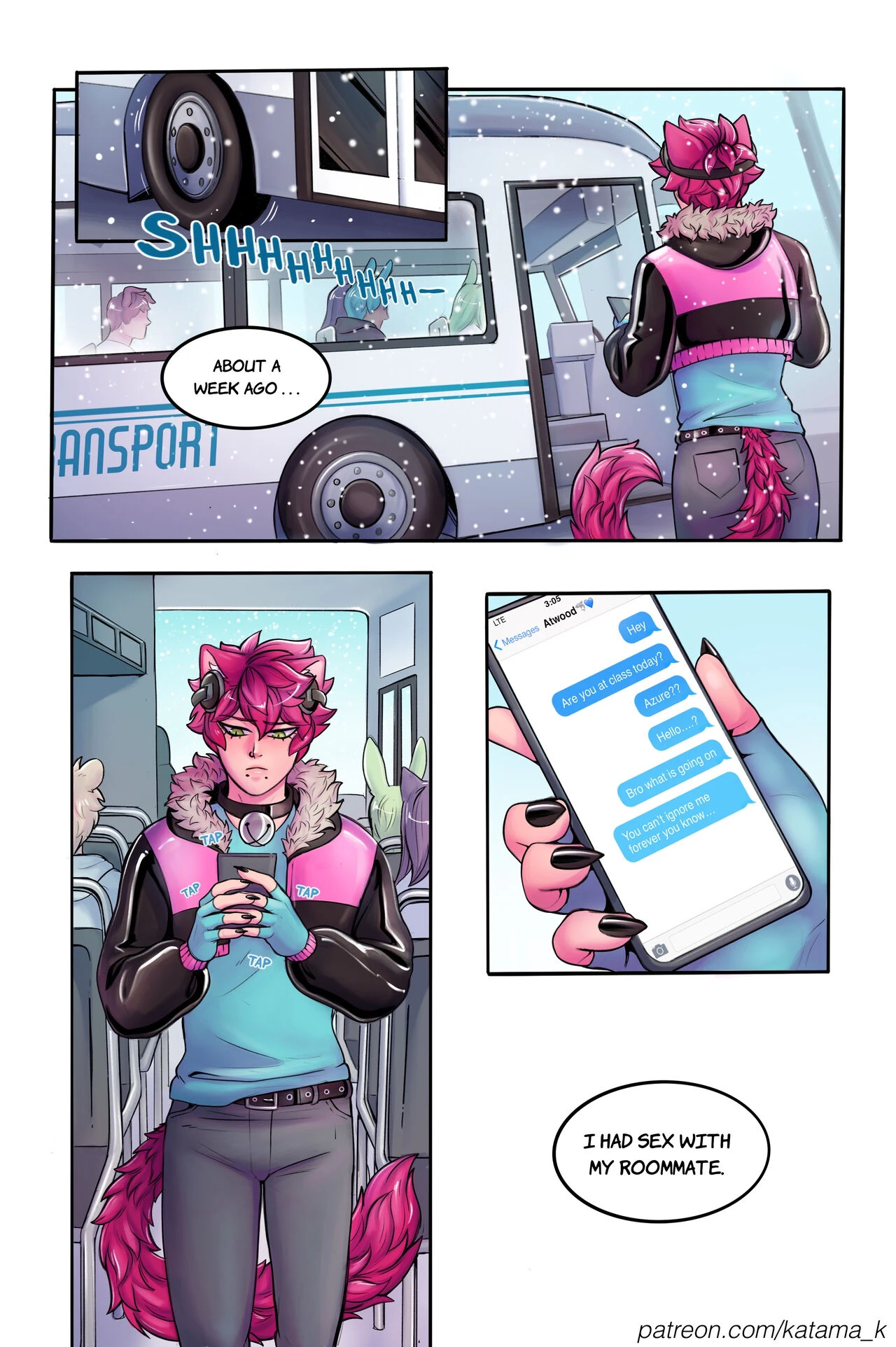 Catboy Roommates porn comic picture 3