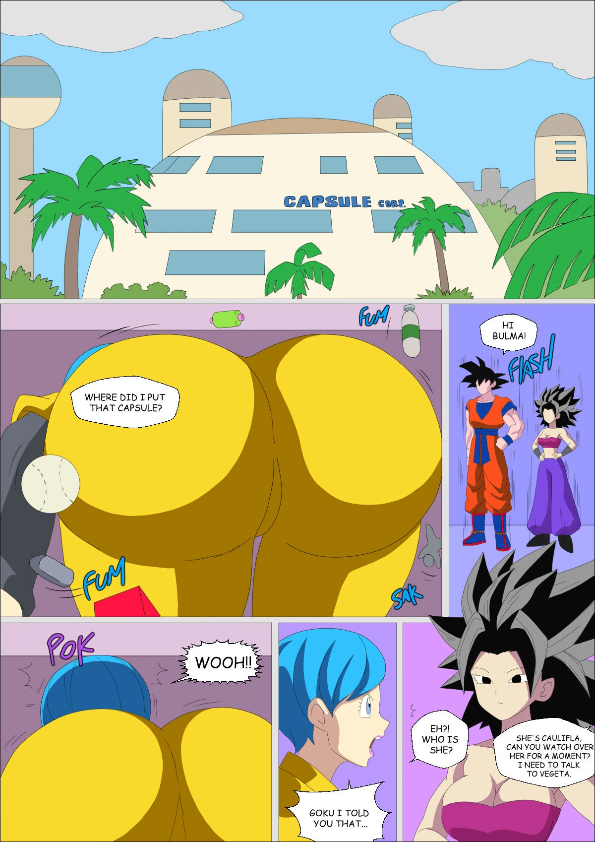 Caulifla x Bulma porn comic picture 1