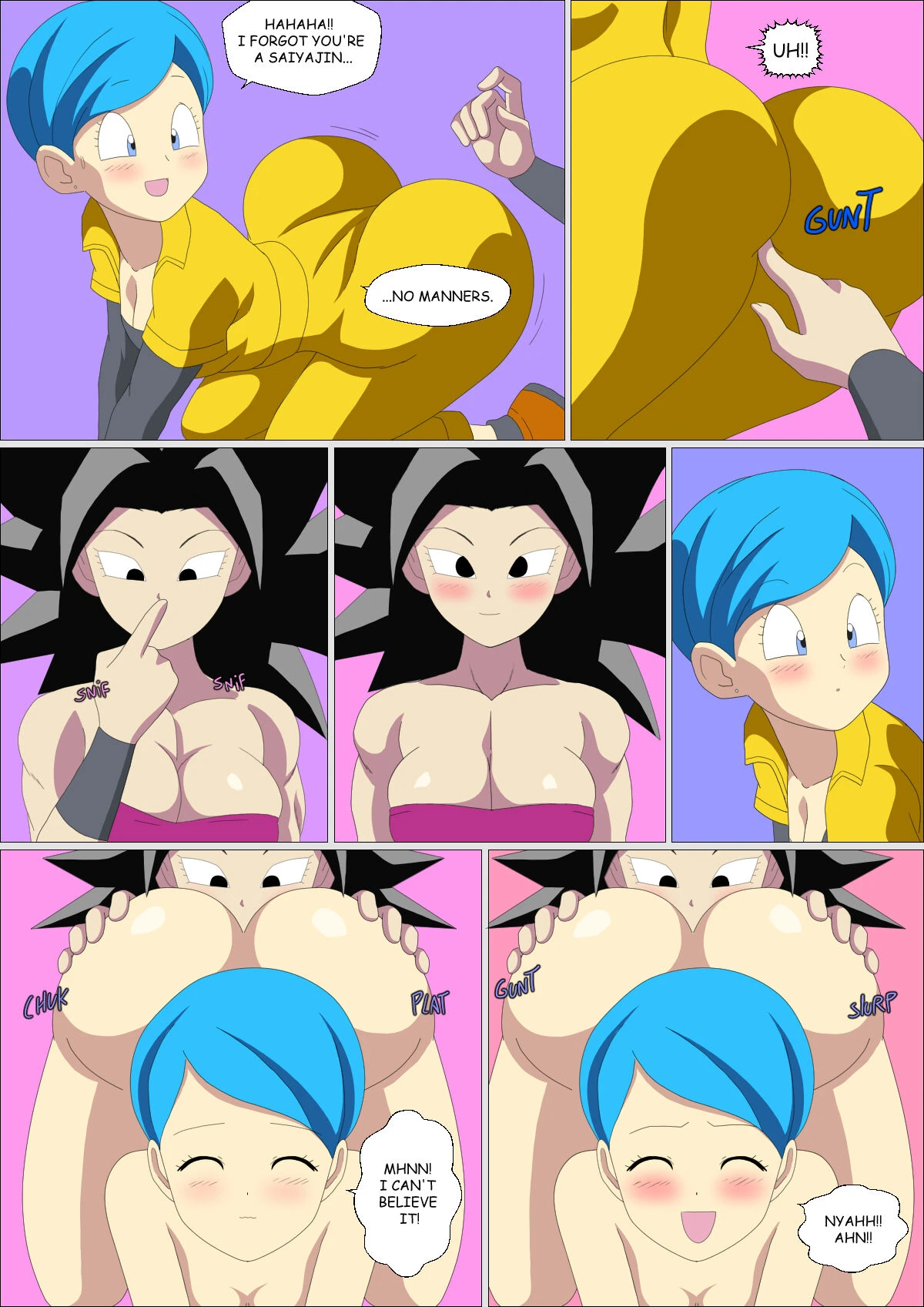 Caulifla x Bulma porn comic picture 3
