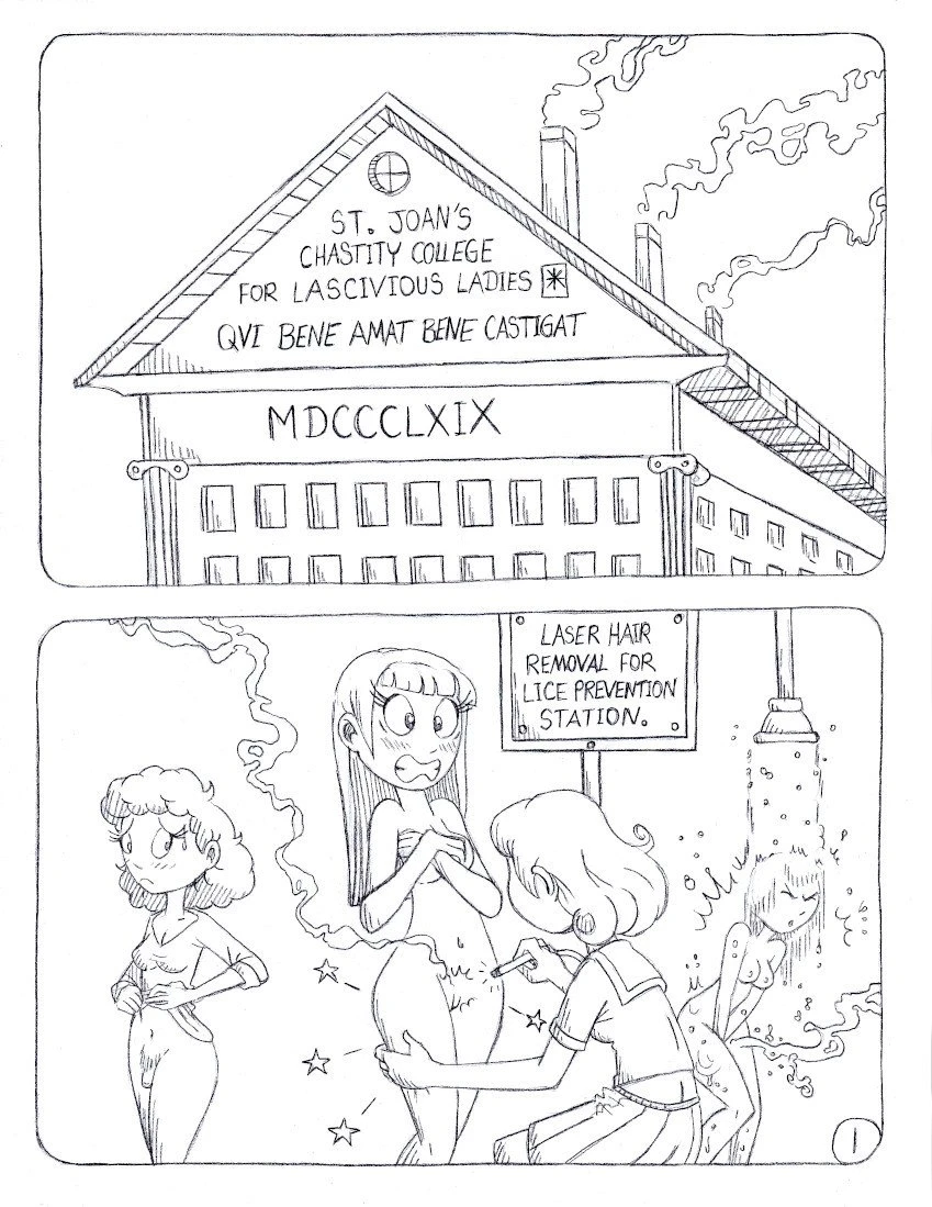 Chastity College for Lascivious Ladies porn comic picture 1