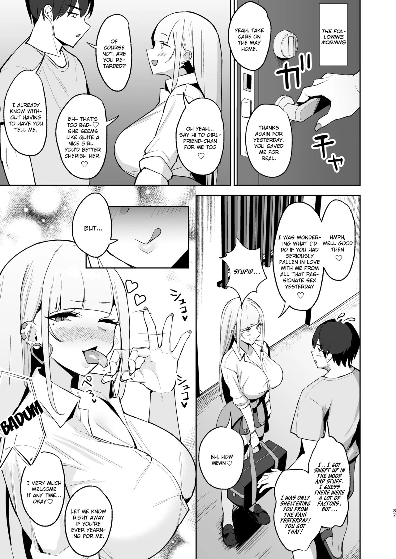 Cheating and Mating with a High School Gyaru while Sheltering from the Rain porn comic picture 36