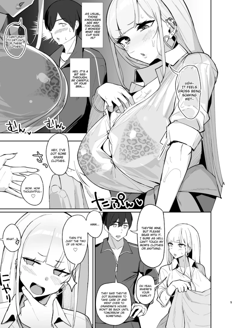 Cheating and Mating with a High School Gyaru while Sheltering from the Rain porn comic picture 4