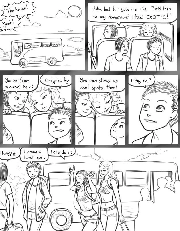 Cheerleader Beach porn comic picture 1